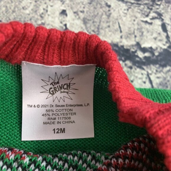 The Grinch 12 Month Ugly Holiday Christmas Sweater - Picture 4 of 5